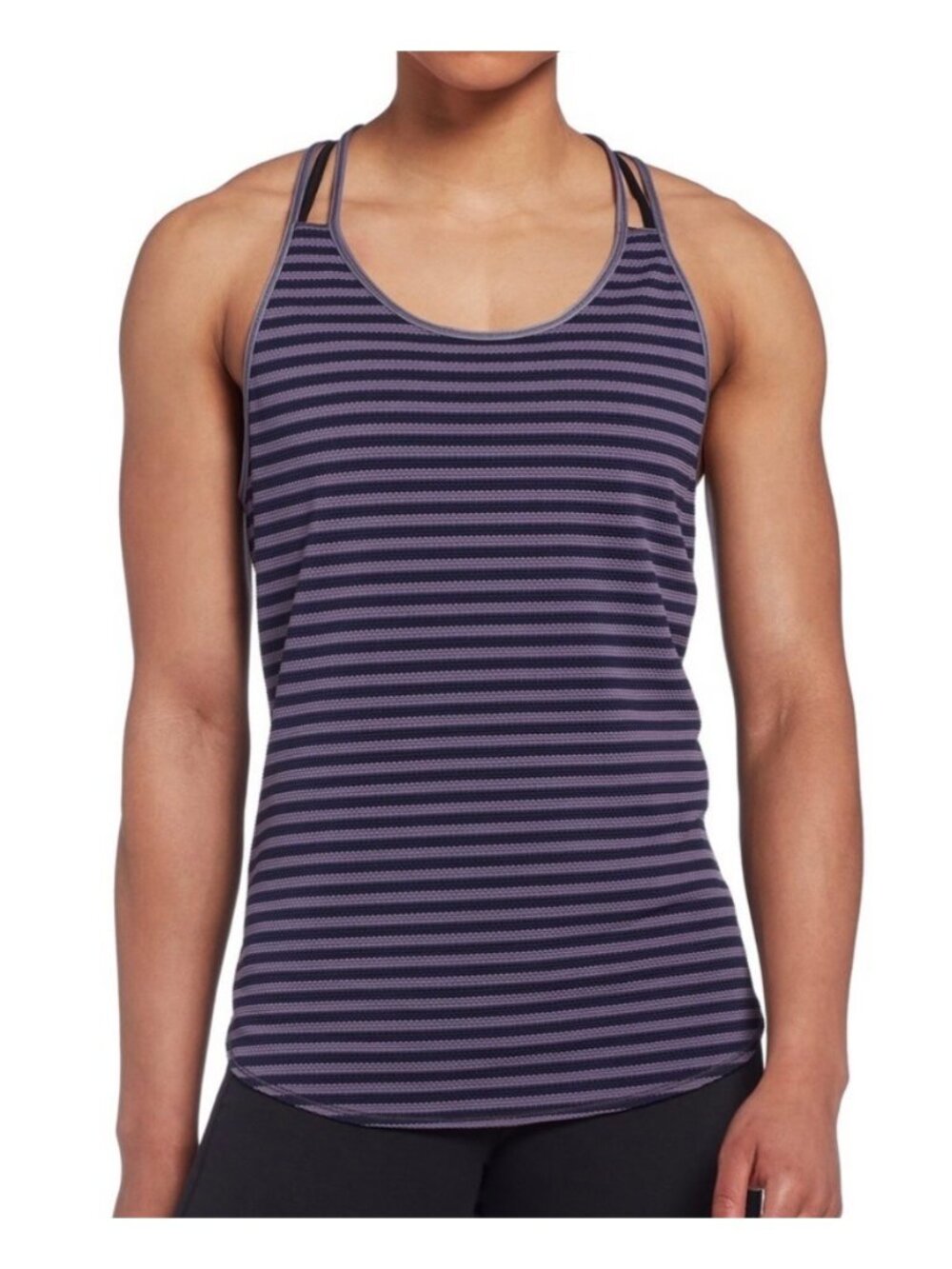 CALIA by CARRIE UNDERWOOD Purple Striped Racerback Women's Tank Top Size Large